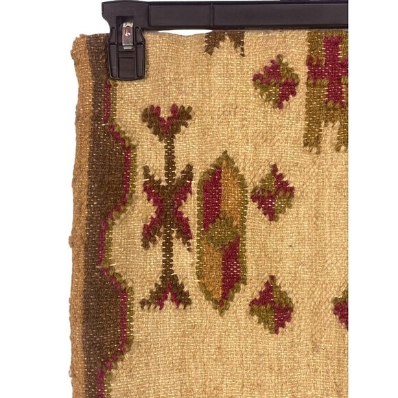 Unbranded VTG Handwoven Wool Kilim Rug Pillow Cover Geometric 18" X 12" - Picture 5 of 10